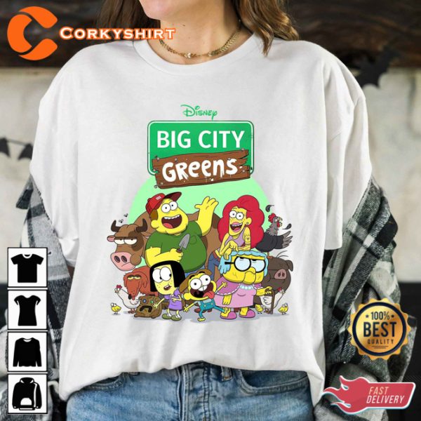 Big City Greens Family Group Disneyland Disney Cartoon T-Shirt