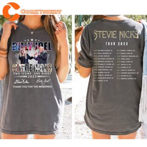 Billy Joel Stevie Nicks Signatures Shirt