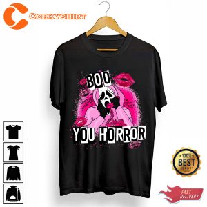 Boo You Horror Ghostface Valentine Vibes Halloween Costume T-Shirt