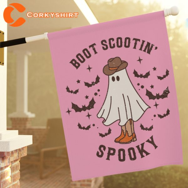Boot Scootin Spooky Western Halloween Home Decor Garden Flag