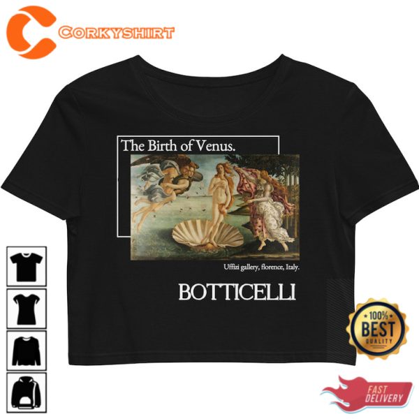 Botticelli Crop Top Aesthetic Art Women T-Shirt