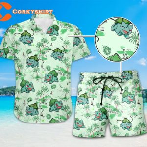 Bulbasaur Tropical Vibes Hawaiian Summer Pocket Monster Shirt
