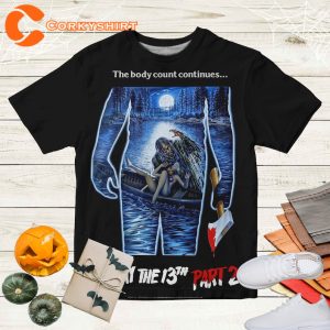 Bule Friday The 13th American Horror Franchise 3D Tee,  Horror Shirt Fan Gifts Amenican
