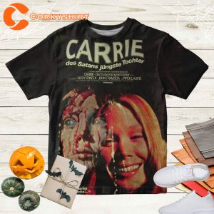 Carrie Horror Unisex Tee 3D, Carrie Stephen King Fan Gifts, Carrie The Movie Halloween Shirt