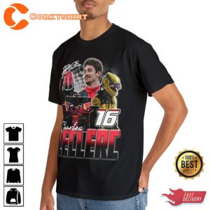 Charles Leclerc Formula 1 2023 Racing Graphic T-Shirt