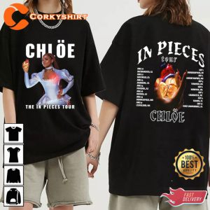 Chloe In Pieces Tour Second Leg 2023 Music Tour Double Sided T-Shirt