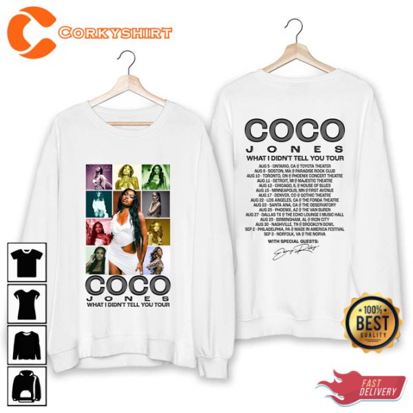 Coco Jones What I Didnt Tell You Music World Tour Double Sided T-Shirt