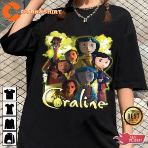 Coraline Jones Halloween Stop-Motion Animated Fantasy T-Shirt