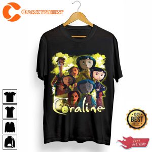 Coraline Jones Halloween Stop-Motion Animated Fantasy T-Shirt