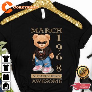 Custom Birthday Cute Teddy Bear Birthday Trendy Personalized T-Shirt