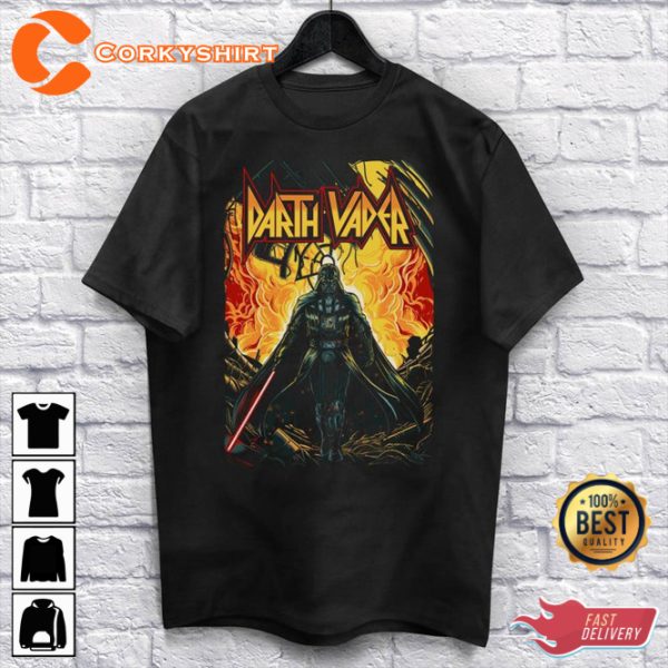 Darkness Lives Heavy Metal Darth Vader Parody Unisex T-Shirt
