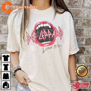 Def Leppard Lips Love Bites Graphic T-Shirt