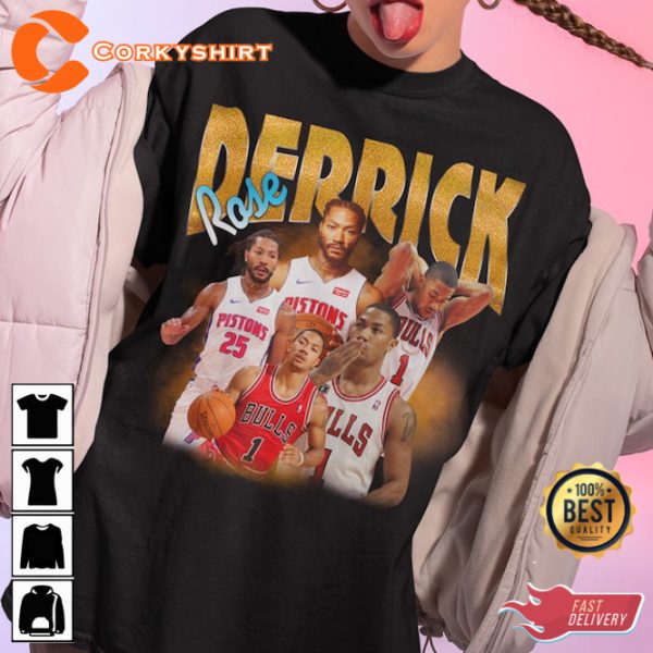 Derrick Rose 2023 Memphis Grizzlies Jersey Inspired T-Shirt