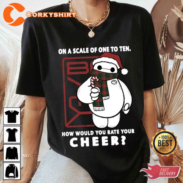 Disney Big Hero Baymax How Would You Rate Your Cheer Cartoon T-shirt