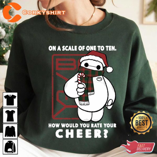 Disney Big Hero Baymax How Would You Rate Your Cheer Cartoon T-shirt