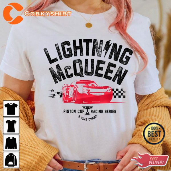 Disney Cars 3 Lightning Mcqueen Pit Crew Mcqueen 95 Cartoon T-Shirt