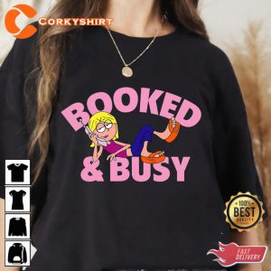 Disney Channel Lizzie Mcguire Animated Lizzie Booked Busy Cartoon T-Shirt