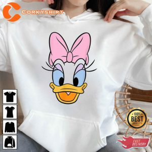 Disney Daisy Duck Big Face Portrait Cartoon T-Shirt