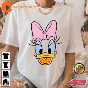 Disney Daisy Duck Big Face Portrait Cartoon T-Shirt
