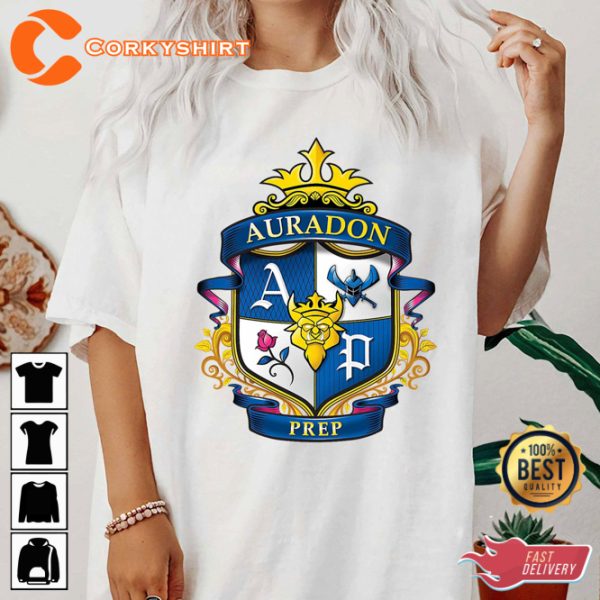 Disney Descendants Auradon Prep Crest Cartoon T-shirt