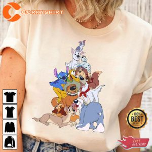 Disney Dogs Pets Lover Cuteness Cartoon T-Shirt