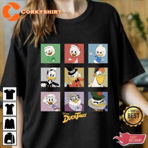 Disney Ducktales Group Shot Comic Box Up Animated Television Series Cartoon T-Shirt