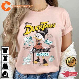 Disney Ducktales Scrooge Mcduck Comic Cover Cartoon T-shirt