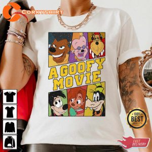 Disney Goofy Powerline Panel Roxanne Characters T-shirt