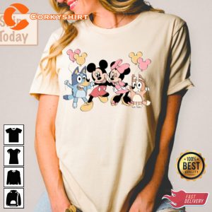Disney Minnie Mickey Summer Besties Disneyworld T-Shirt