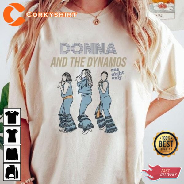 Donna and the Dynamos Outline Retro Vintage Style Shirt