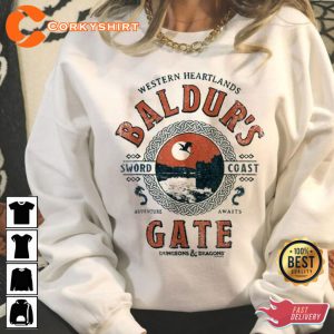 Dungeon And Dragon Adventure Awaits At Baldurs Gate Gaming Vibes Unisex T-Shirt