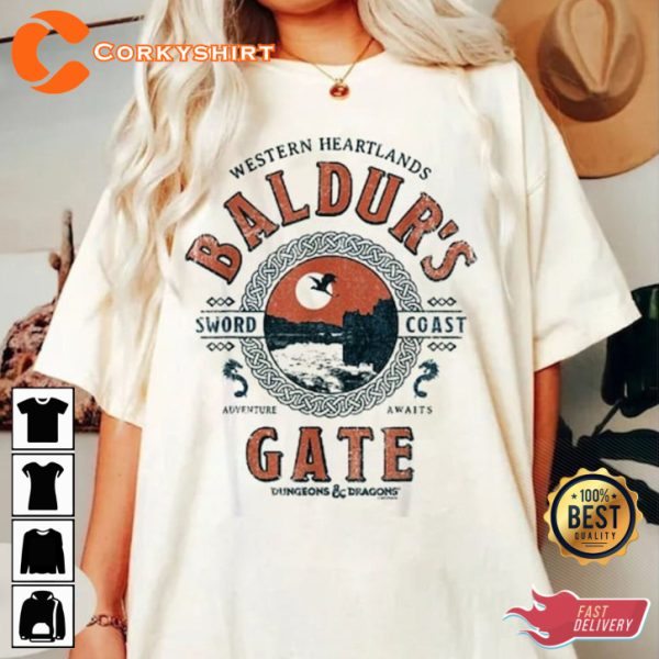 Dungeon And Dragon Adventure Awaits At Baldurs Gate Gaming Vibes Unisex T-Shirt