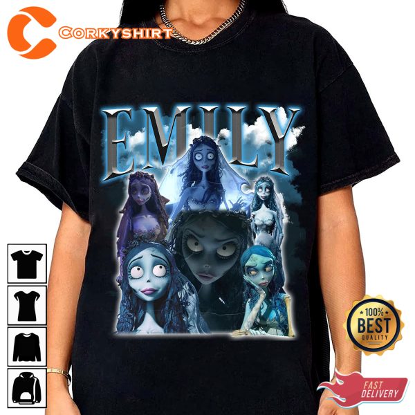 Emily The Corpse Bride Makeup Movie T-shirt