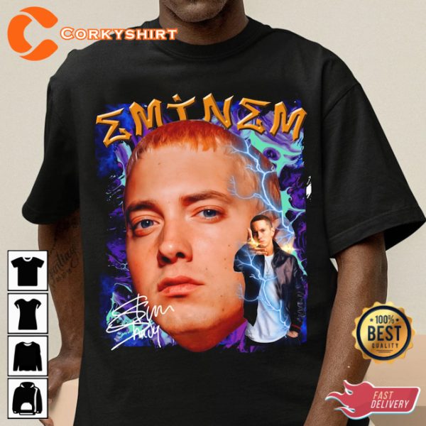 Eminem Slim Shady Washed Hiphop RnB Rapper Graphic T-Shirt