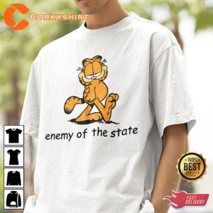 Enemy Of The State Funny Sarcastic Meme Cat Inspired T-Shirt