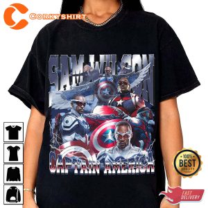 Falcon Sam Wilson Movie Captain America T-shirt