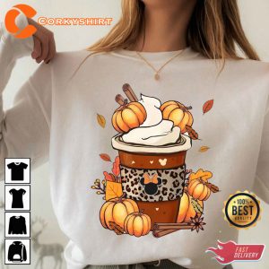 Fall Coffee Pumpkin Latte Drink Coffee Lovers T-Shirt