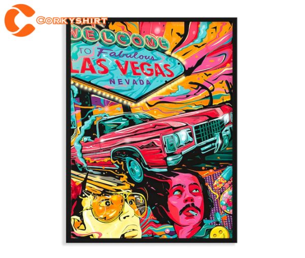 Fear and Loathing in Las Vegas Natural Canvas Wall Art Poster