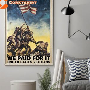 Freedom Isnt Free We Paid For It United States Veterans Wall Art Poster