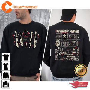 Friends Style Horror Movie Characters Michael Myers T-Shirt