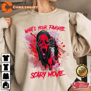 Ghostface Scary Movie Halloween Outfit T-Shirt
