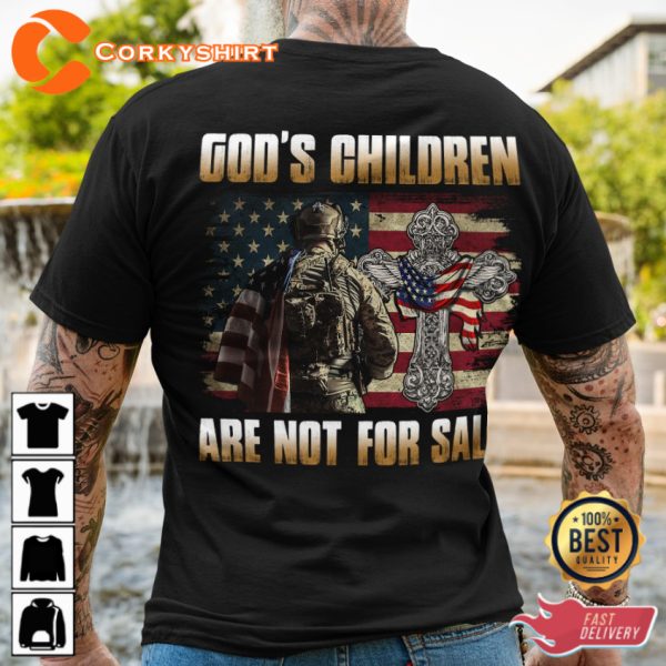 Gods Children Are Not For Sale V-Neck Veterans T-Shirt