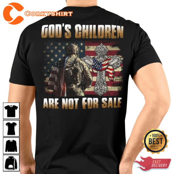 Gods Children Are Not For Sale V-Neck Veterans T-Shirt