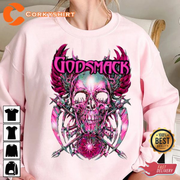 Godsmack Skull Logo Rock World Tour 2023 Fan Supporter T-Shirt