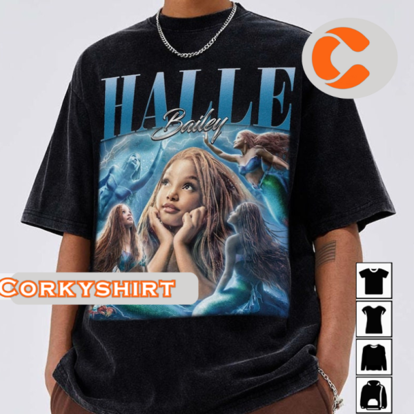 Halle Bailey Little Mermaid Actor Fairy Tales Vibes T-Shirt