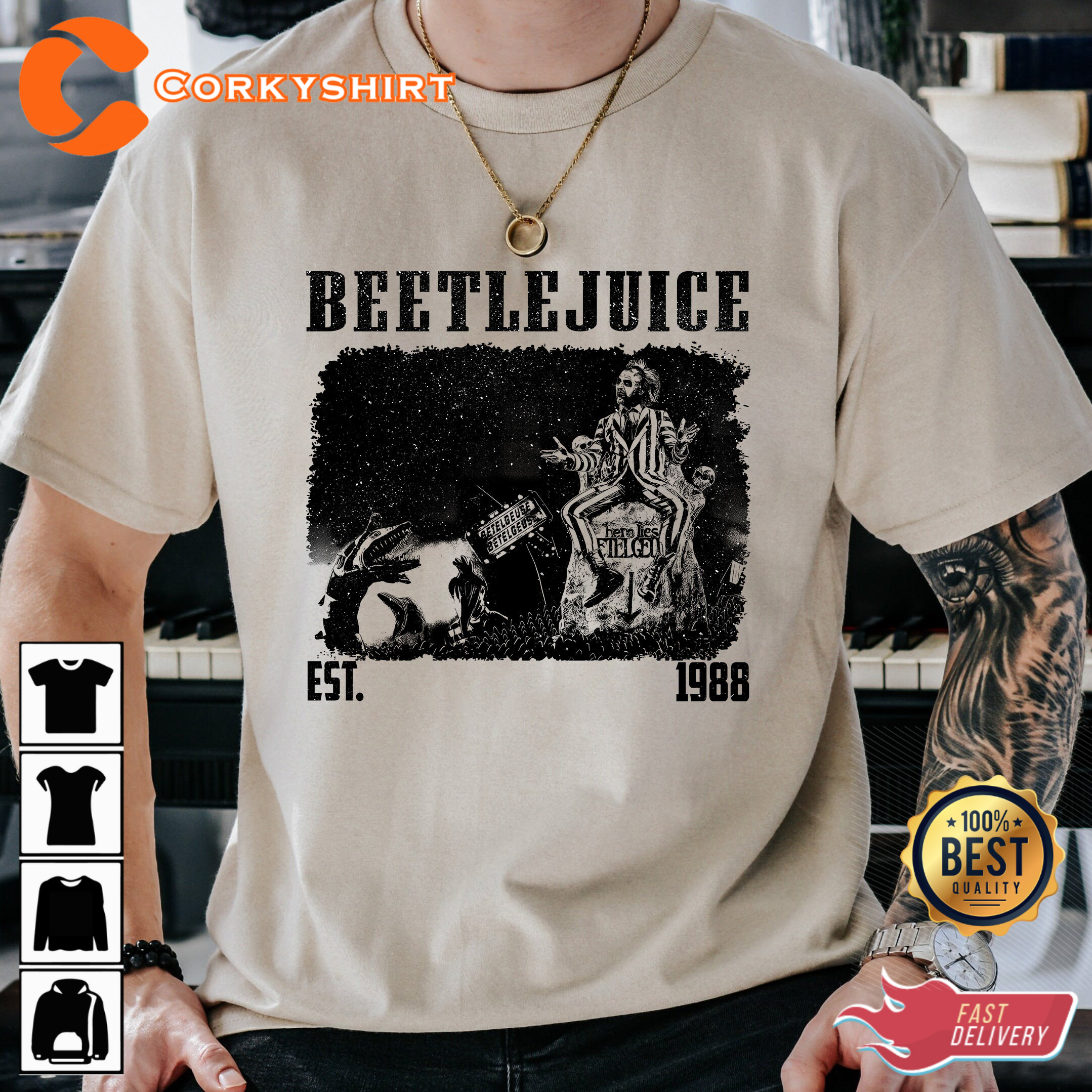 Halloween Beetlejuice Movie Est 1988 T-shirt
