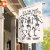 Halloween Dacing Skeleton Halloween Celebrate Garden Flag