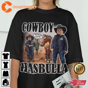 Hasbulla Cowboy Mini Khabib Trending Meme Funny T-Shirt