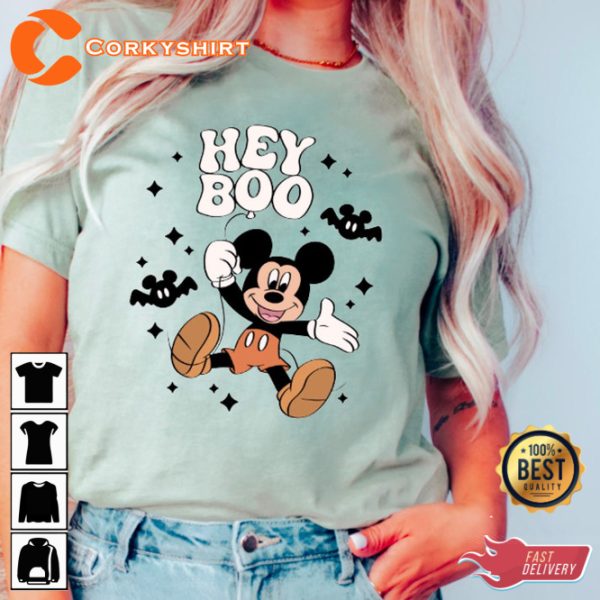 Hey Boo Mickey Halloween Fall Best Day Spooky Family Mom Dad Family Matching T-Shirt