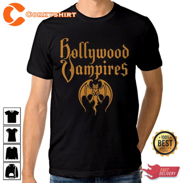 Hollywood Vampires Logo Movie Enthusiast Unisex T-Shirt